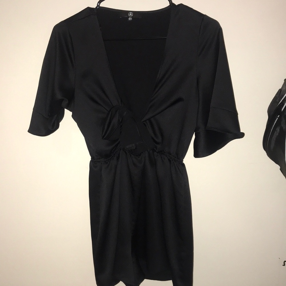 Silk black Romper!